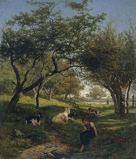 Goat shepherdess, Gerard Bilders